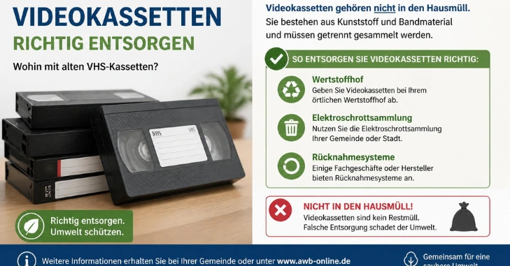 Entsorgung Videokassetten: Welche Tonne ist in Deutschland richtig?