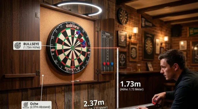 Entfernung zur Dartscheibe: So misst du Abstand, Höhe und Oche richtig entfernung zur dartscheibe