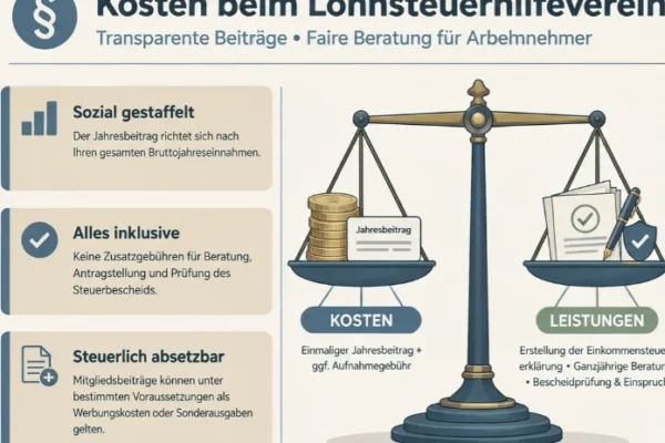 Kosten beim Lohnsteuerhilfeverein: Was Mitglieder 2026 wirklich zahlen und dafür erhalten